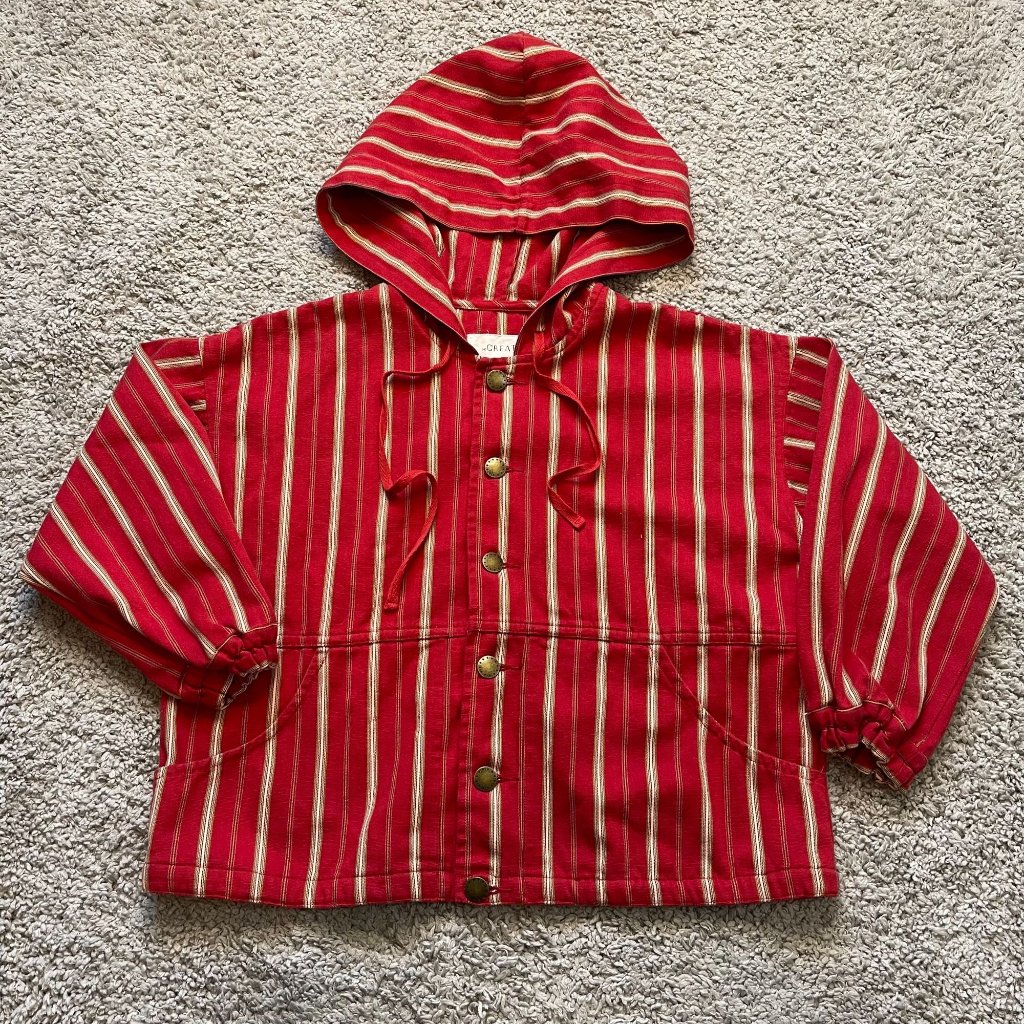 The Great. Waterfront Striped Red Jacket Bomber Size 1 $420